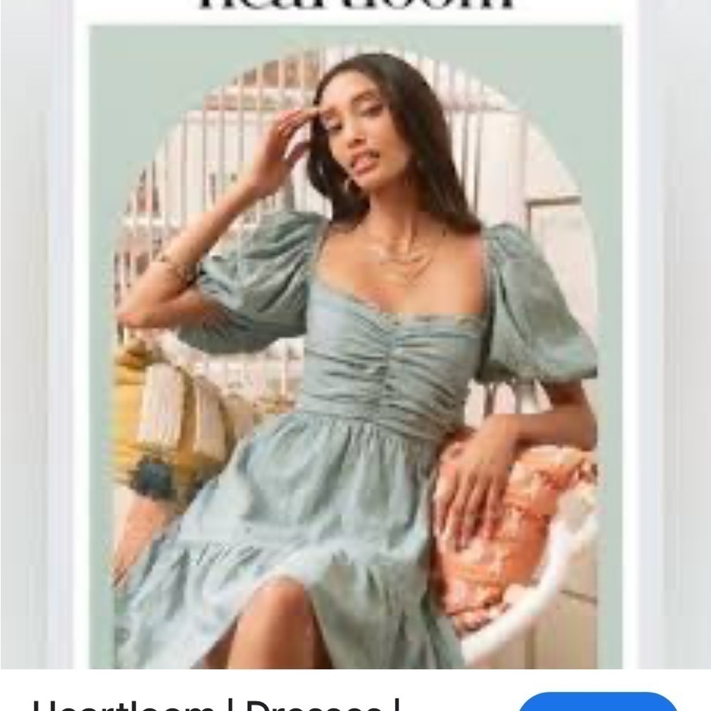Heartloom dress riches green with gold stripes size Xs